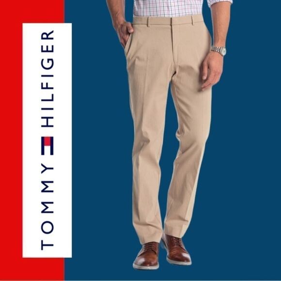 Tommy Hilfiger Other - Tommy Hilfiger Men’s Tailored Tan Twill Pants - Size 34 x 30